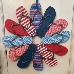 Colorful Flip Flop Wreath. Made by hand.